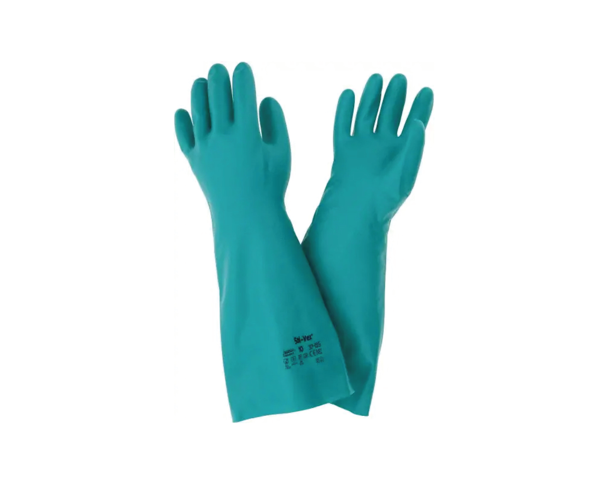 12" Majestic 3247 Unlined 15 Mil Nitrile Gloves with Diamond Pattern, Size XL | 3247XL - Cable Connection & Supply