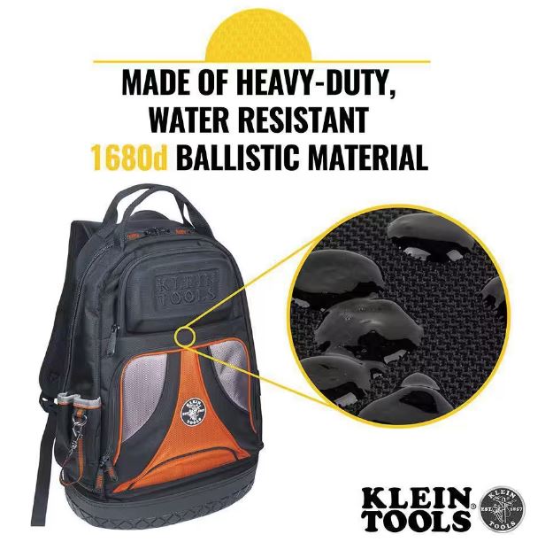 Tradesman Pro Tool Bag Backpack, 39 Pockets, Black, 14-Inch | 55421BP-14 - Cable Connection & Supply