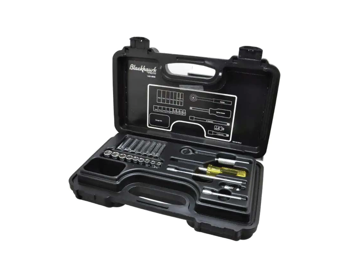 21 Pc Metric Standard Socket Set 1/4 Inch Drive | 1421-MNB - Cable Connection & Supply