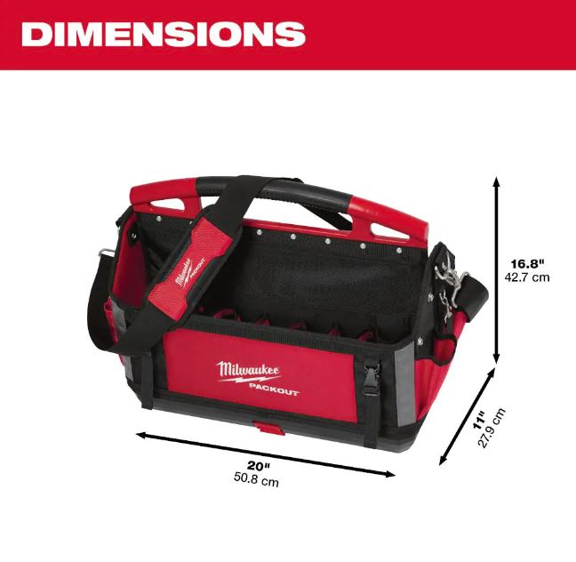 Milwaukee 20 in. PACKOUT Tote | 48-22-8320 - Cable Connection & Supply