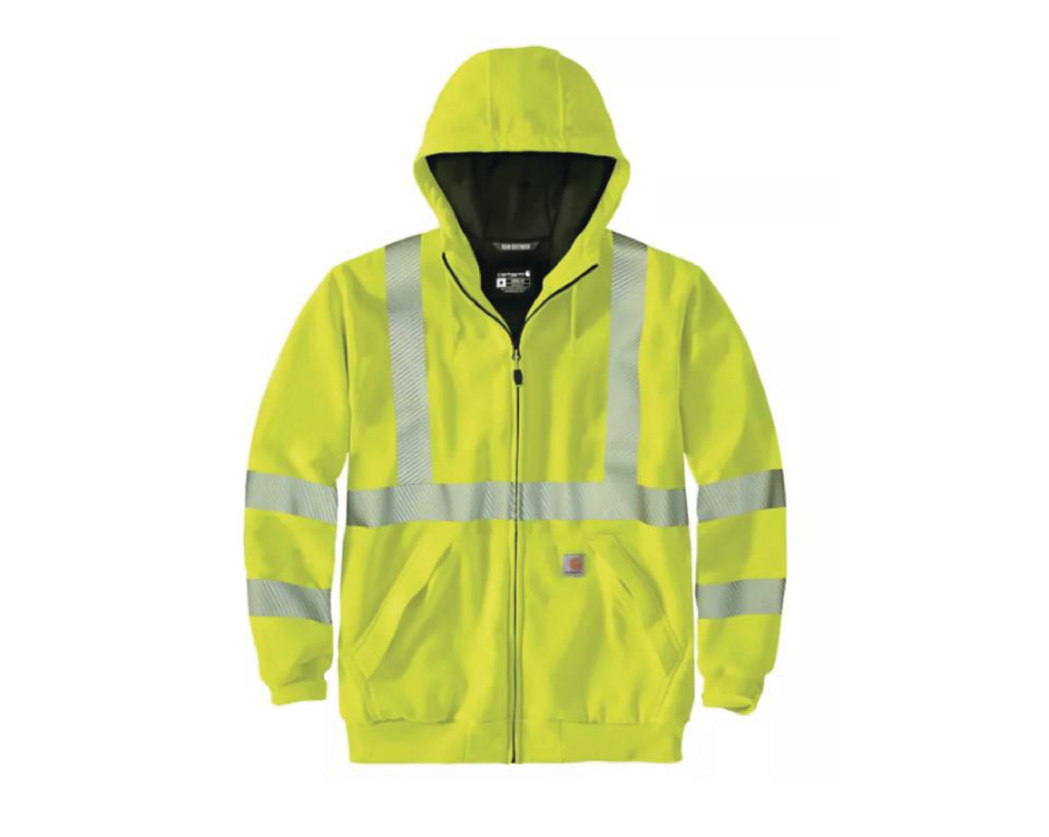 HIGH-VISIBILITY RAIN DEFENDER® LOOSE FIT MIDWEIGHT THERMAL LINED FULL ZIP CLASS 3 SWEATSHIRT, 104988 - Cable Connection & Supply Company Inc.