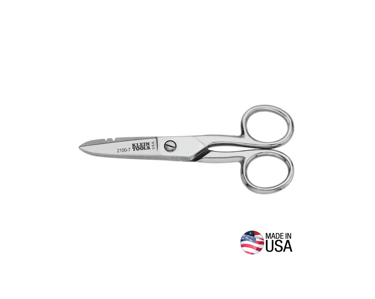 Electrician's Scissors, Nickel Plated | 2100-7 - Cable Connection & Supply