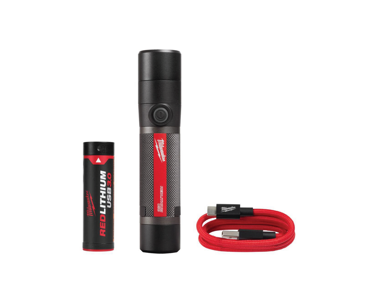 Milwaukee USB Rechargeable 800 Lumens Compact Flashlight Kit | 2160-21 - Cable Connection & Supply