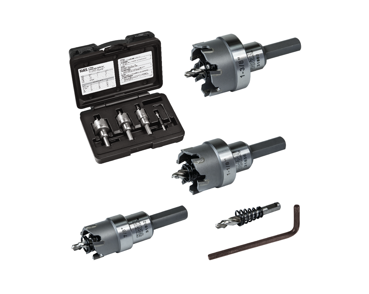 Hole Cutter Kit, Carbide Hole Cutter, 4-Piece | 31872 - Cable Connection & Supply