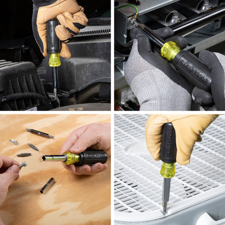 Multi-Bit Screwdriver / Nut Driver, 11-in-1, Ph, Sl, Sq, TORX® Bits | 32500 - Cable Connection & Supply