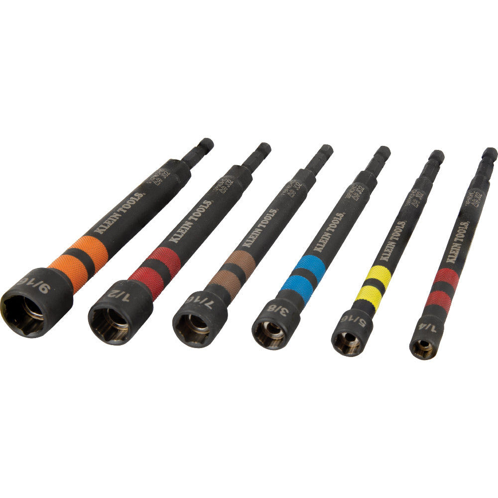 Hollow Magnetic Color-Coded Ratcheting Power Nut Drivers, 7-Piece | 32950 - Cable Connection & Supply