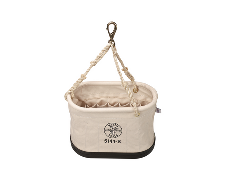 Canvas Bucket, 15-Pocket Oval Bucket with Swivel Snap | 5144S - Cable Connection & Supply