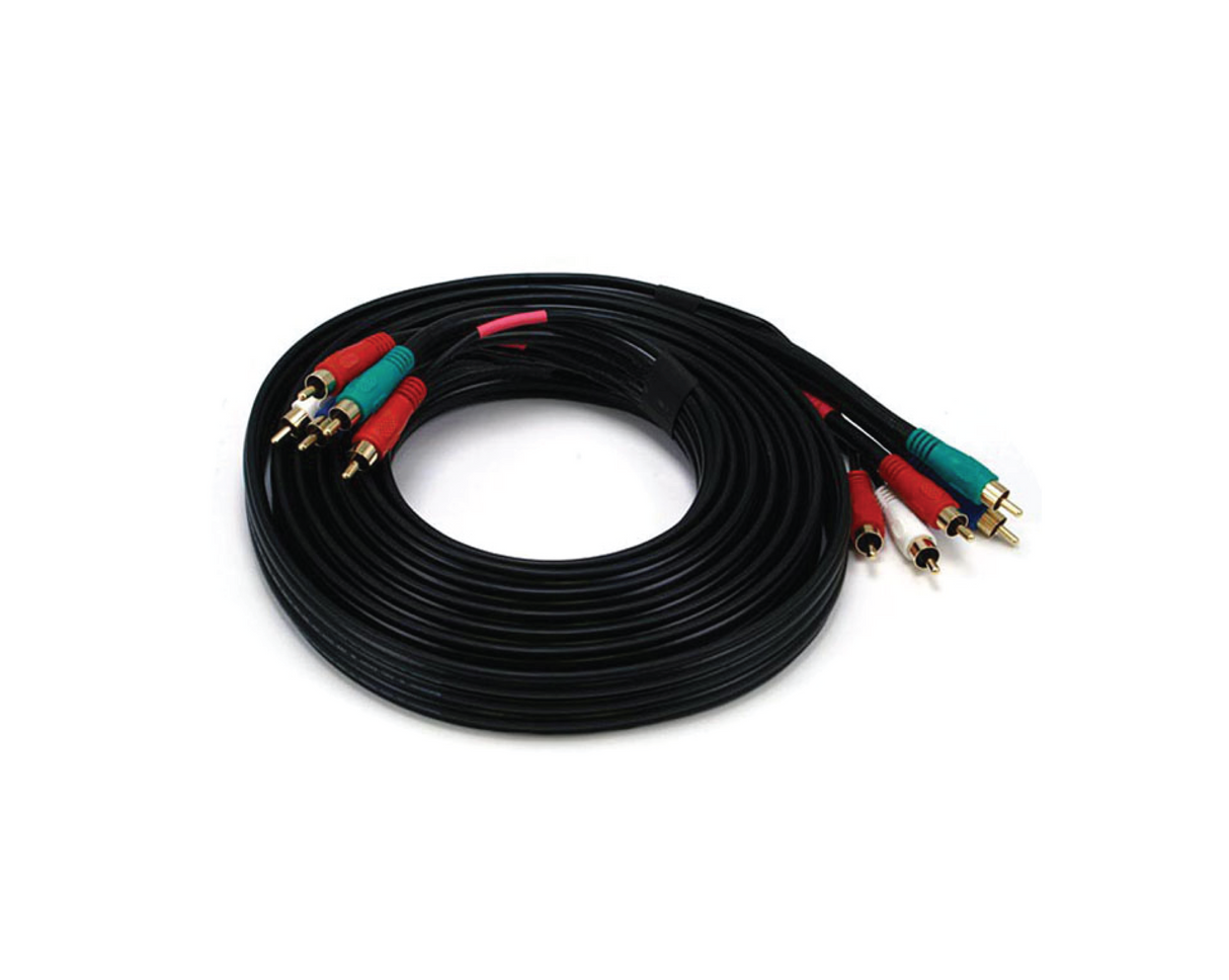 Component Audio-Video Cable, 5 RCA, 12' | TPI101686 - Cable Connection & Supply