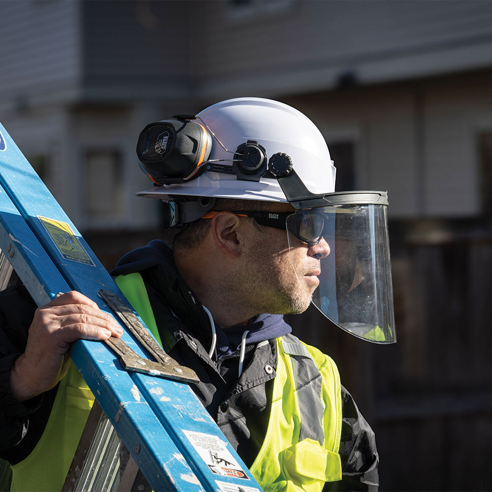 Face Shield, Full Brim Hard Hat, Clear |60528 - Cable Connection & Supply