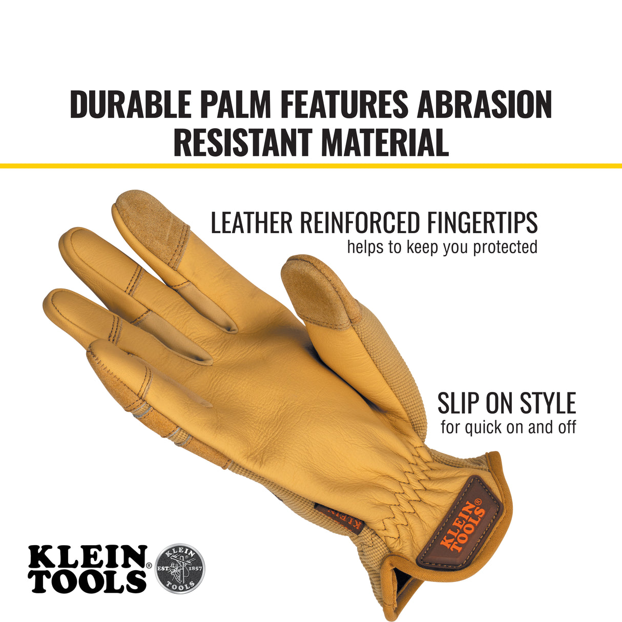 Klein Tools Leather All Purpose Gloves - Cable Connection & Supply