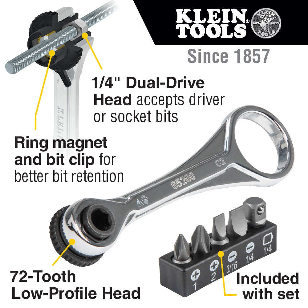 Slim-Profile Mini Ratchet Set, 5-Piece | 65200 - Cable Connection & Supply