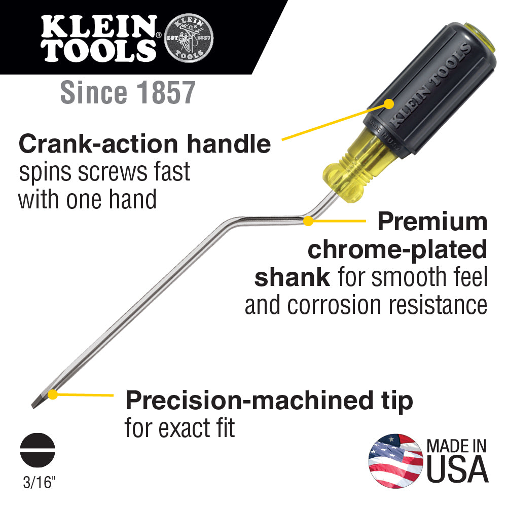 Rapi-Driv® Screwdriver, 3/16-Inch Cabinet, 6-Inch Shank | 670-6 - Cable Connection & Supply