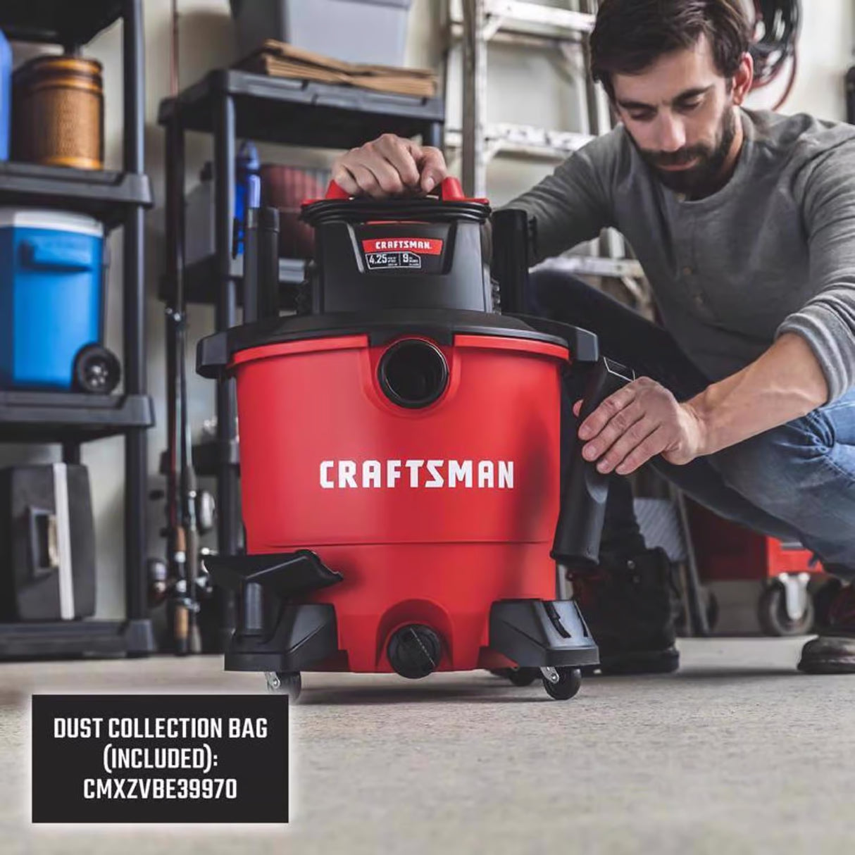 Craftsman 9 gal. Corded Wet/Dry Vacuum 8.3 amps 120 V 4.25 HP | CMXEVBE17590 - Cable Connection & Supply