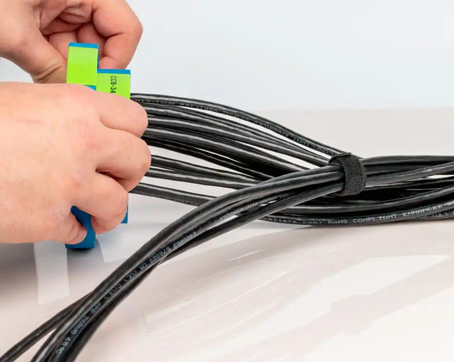 Hook and Loop Cable Tie Strap, 8" x 1/2", Pack of 100 | CTS-812/100 - Cable Connection & Supply