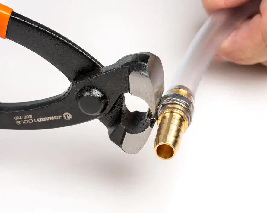 Single-Ear Hose Clamp Pliers, Straight Jaw | ECP-100 - Cable Connection & Supply