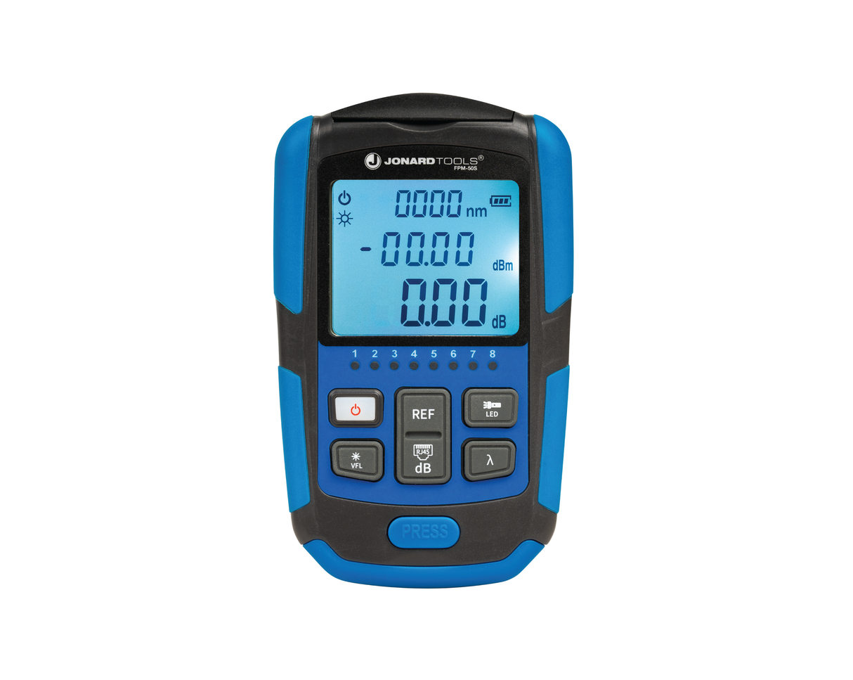 Mini Optical Power Meter, (-50 to +26dBm) | FPM-50S - Cable Connection & Supply