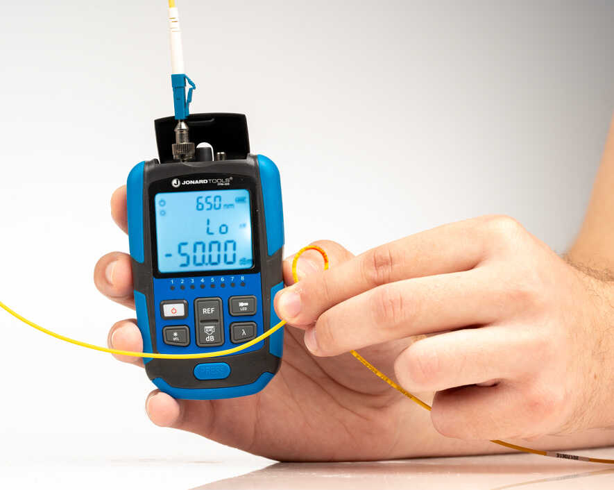 Mini Optical Power Meter, (-50 to +26dBm) | FPM-50S - Cable Connection & Supply