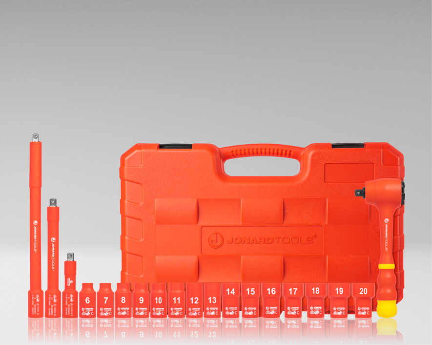 Insulated 19 Piece Metric Socket Set | INSS-19M - Cable Connection & Supply
