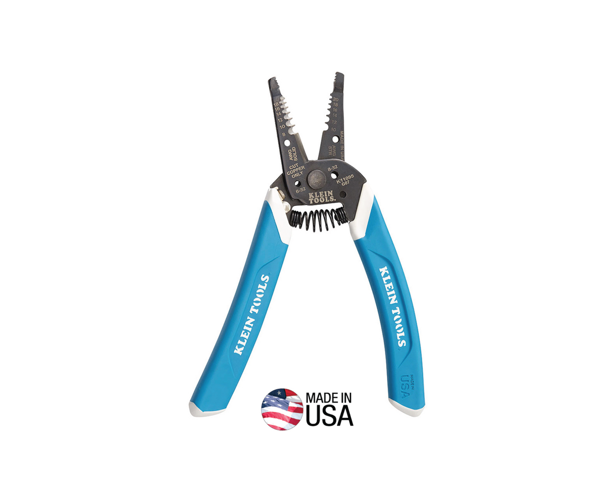 Klein-Kurve® Wire Stripper / Cutter, 8-20 AWG | K11095 - Cable Connection & Supply