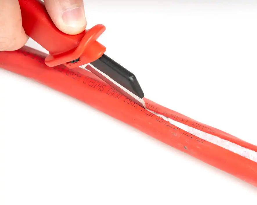 Insulated Cable Dismantling Knife with Blade Guard | KN-300INS - Cable Connection & Supply