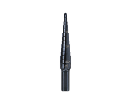 13-Step Drill Bit, 3/8-Inch Hex, Double Straight Flute, 1/8-Inch to 1/2-Inch | KTSB01 - Cable Connection & Supply