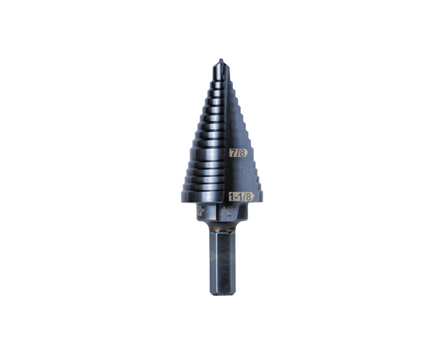 2-Step Drill Bit, 3/8-Inch Hex, Double Straight Flute, 7/8-Inch to 1-1/8-Inch | KTSB11 - Cable Connection & Supply