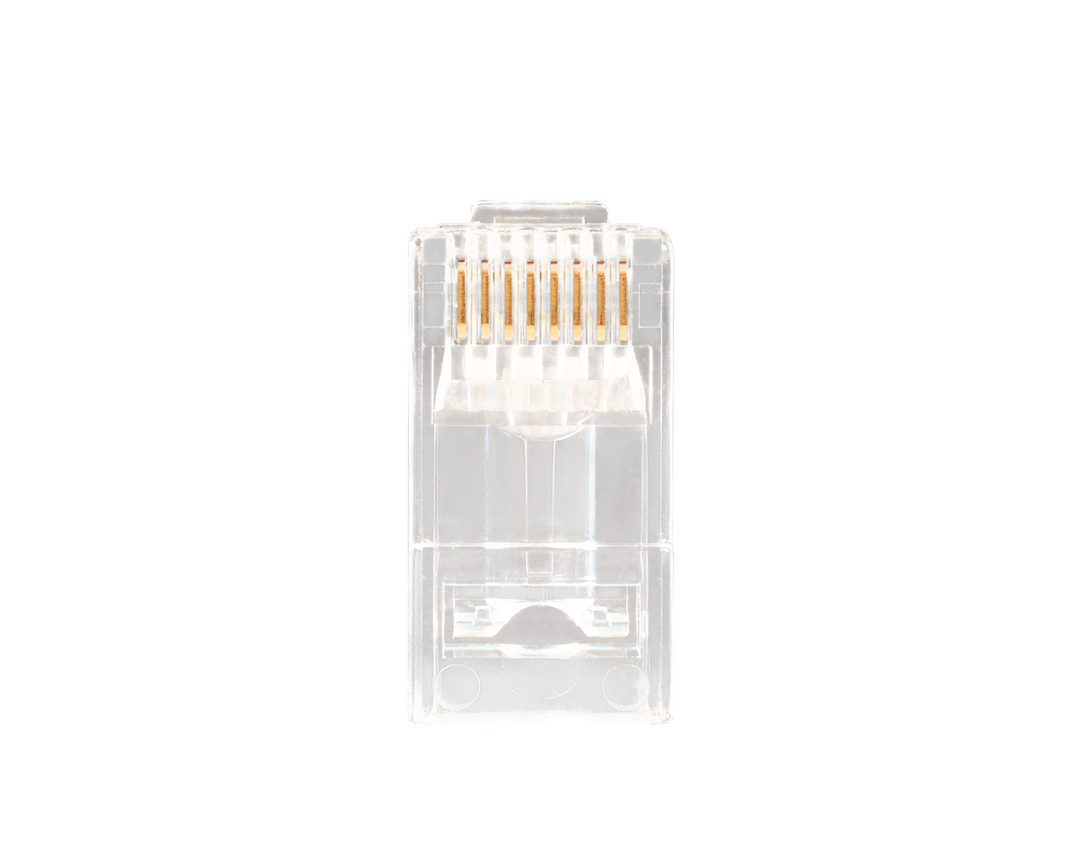 Unshielded RJ45 Passthrough Connector for CAT6A Cable, Pack of 100 | RJ456AUS-100 - Cable Connection & Supply