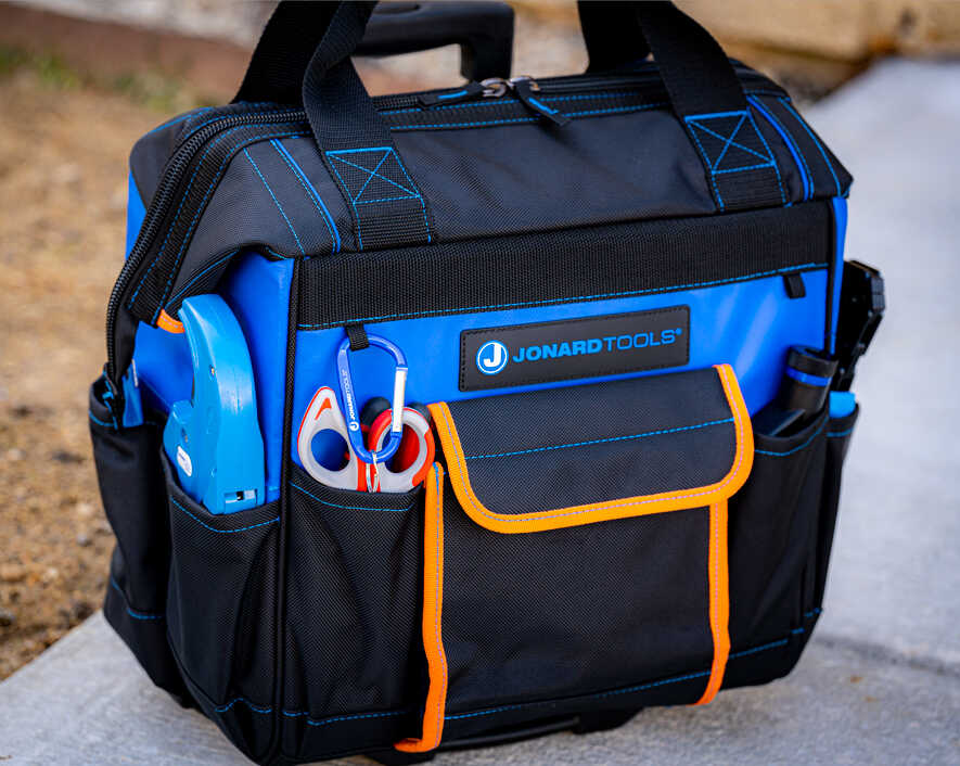 Professional Rolling Tool Bag, 18 Pockets, 16