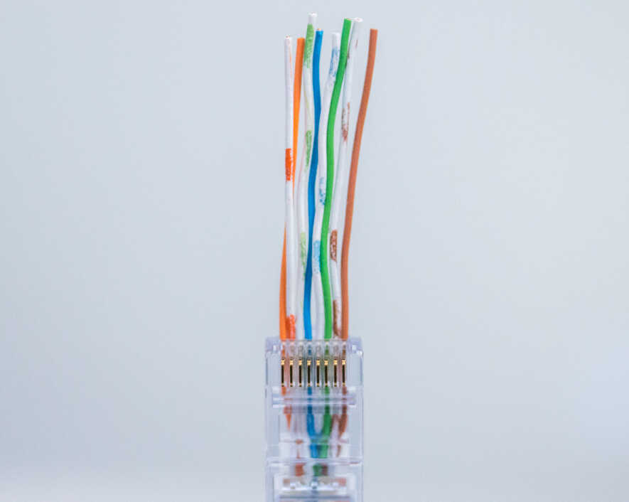 CAT5e RJ45 Pass-Through Connectors (Pack of 100) | RJ45-5100 - Cable Connection & Supply