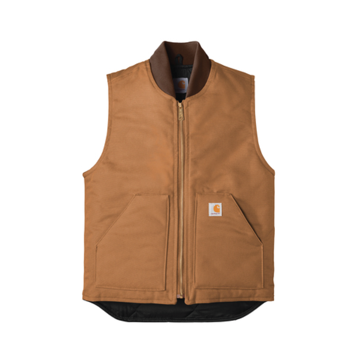 Relaxed Fit Firm Duck Insulated Rib Collar Vest | V01