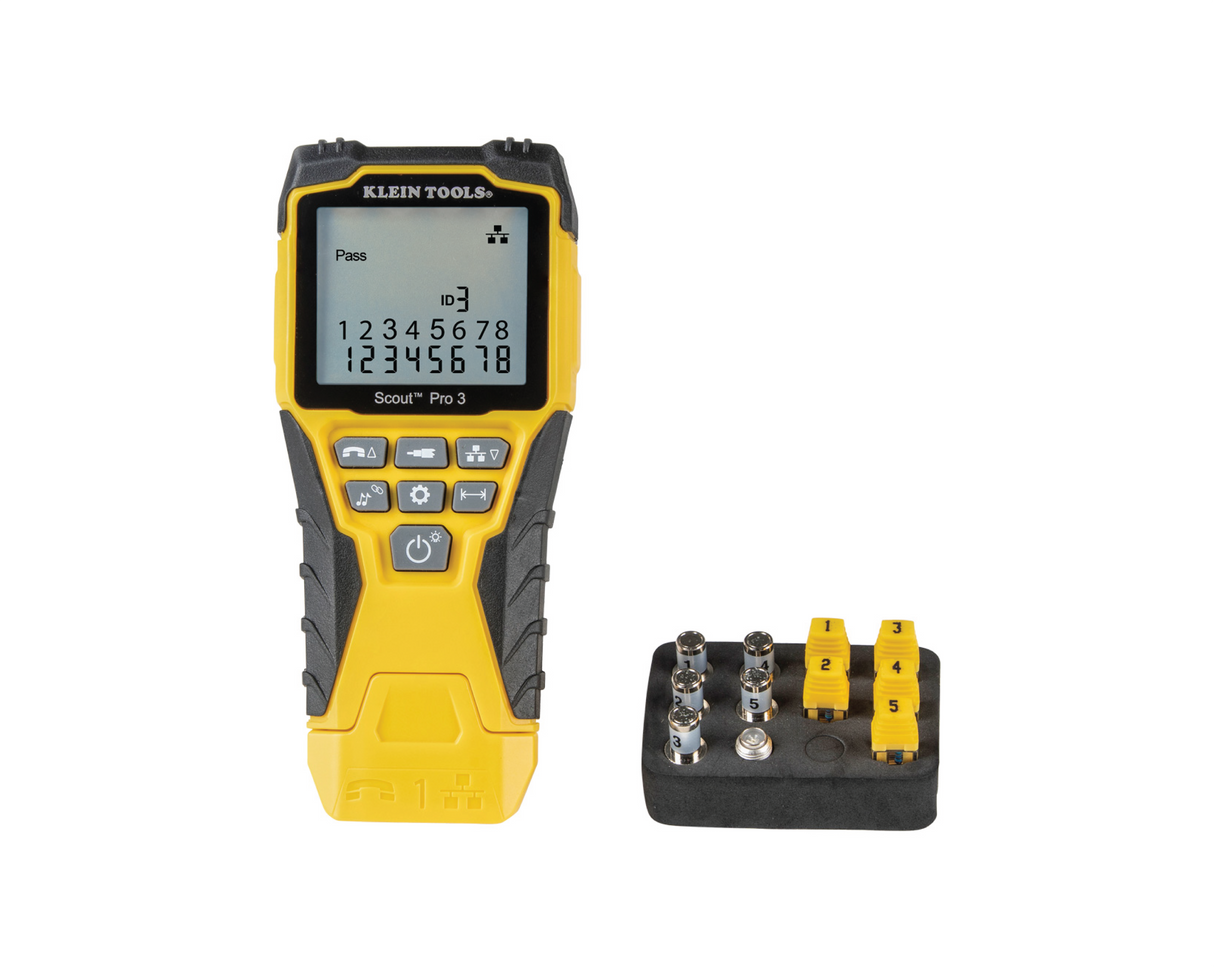 Ethernet Cable Tester Kit with Scout® Pro 3 Tester, Remotes and Adapter | VDV501-851 - Cable Connection & Supply