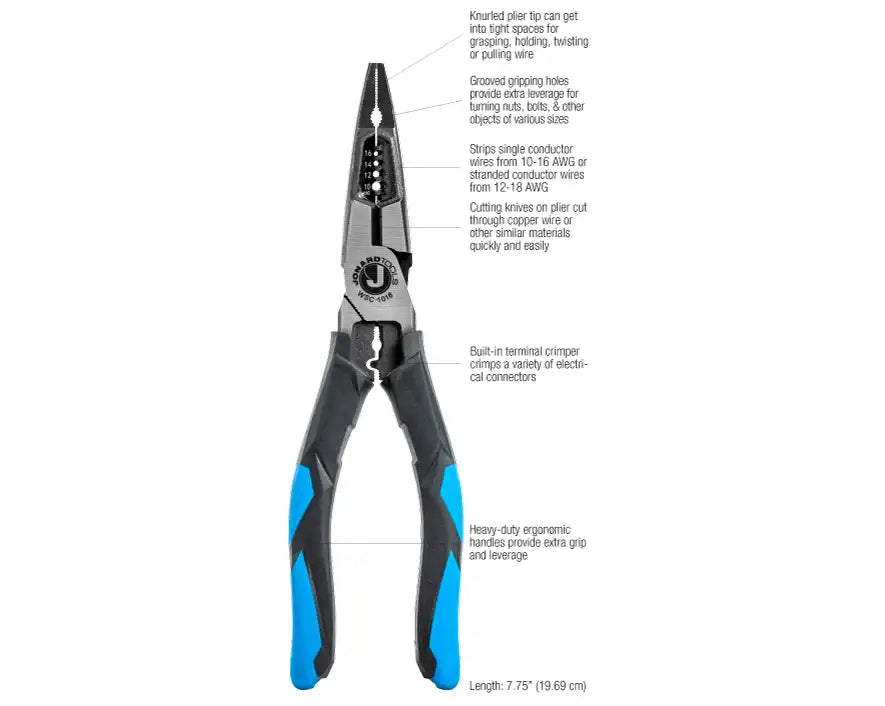 Heavy -Duty Wire Stripping Pliers, 10-16 AWG | WSC-1016 - Cable Connection & Supply