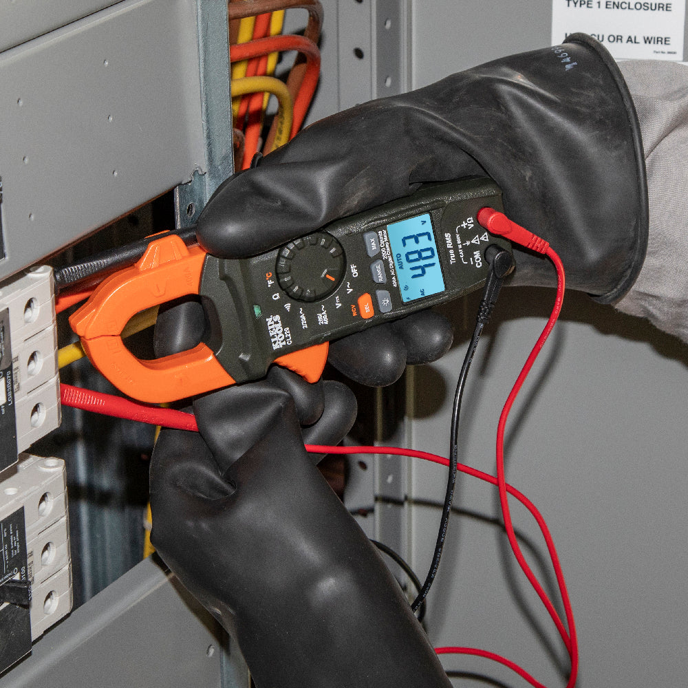 Digital Clamp Meter, AC Auto-Ranging 400 Amp with Temp | CL220 - Cable Connection & Supply