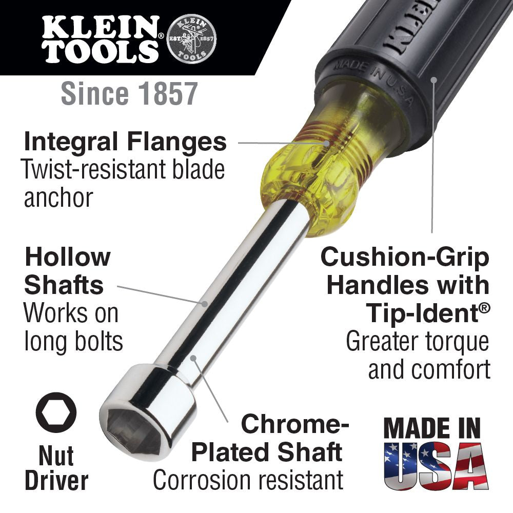 1/2-Inch Nut Driver with 6-Inch Hollow Shaft | 646-1/2 - Cable Connection & Supply