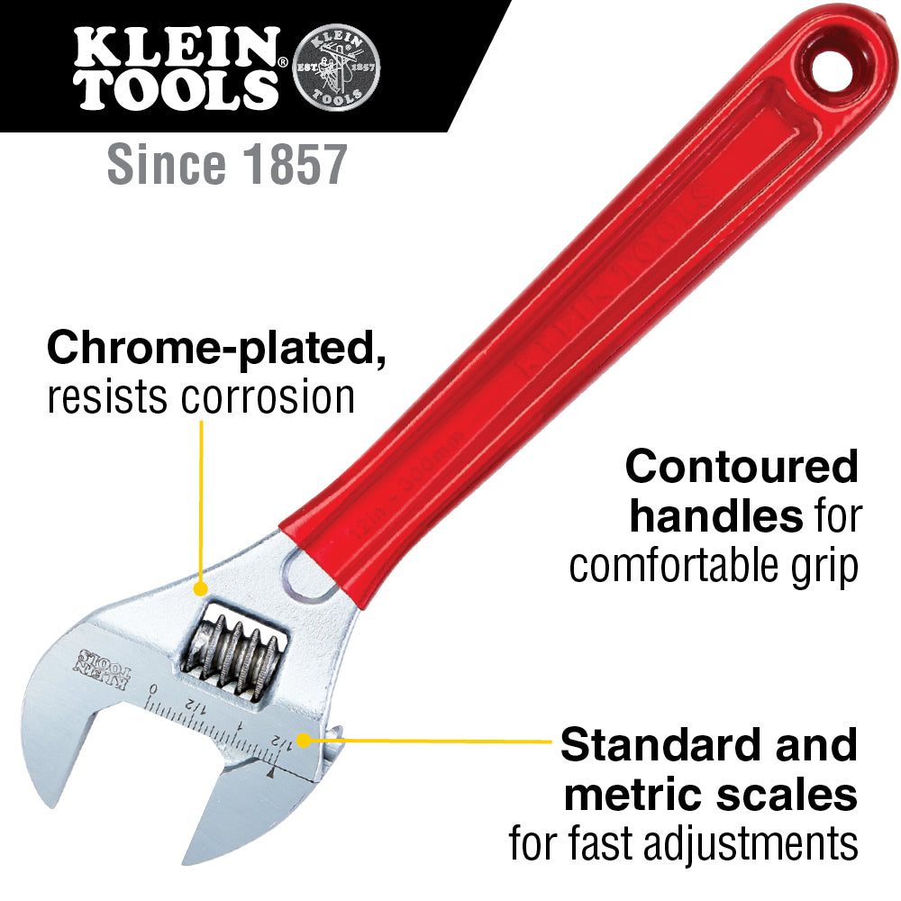 Adjustable Wrench Extra Capacity, 12-Inch | D507-12 - Cable Connection & Supply
