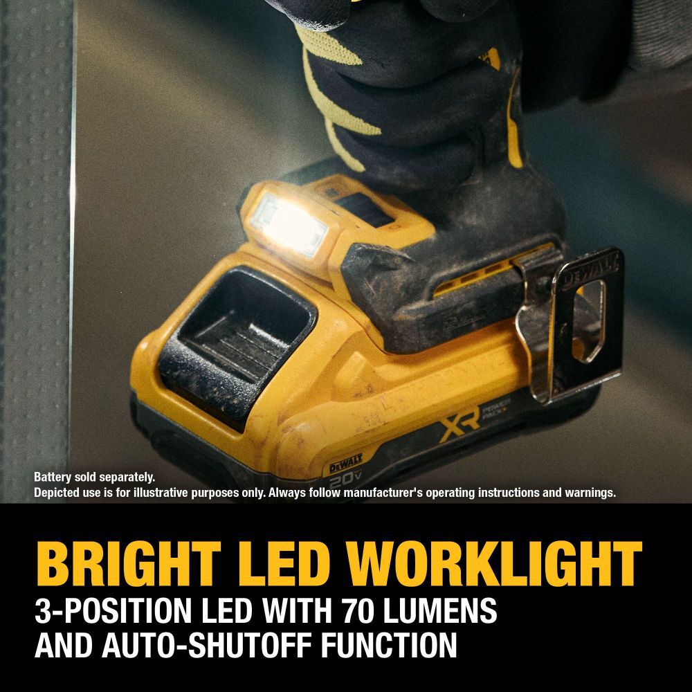 DEWALT 20V MAX XR Brushless Cordless 1/2 Inch Hammer (Tool-Only) | DCD806B - Cable Connection & Supply