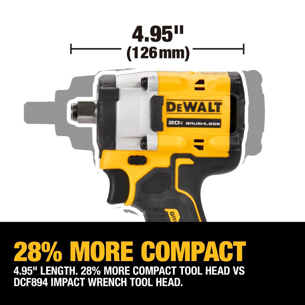 DEWALT ATOMIC 20V MAX 1/2in Impact Wrench Hog Ring Anvil (Tool Only) | DCF921B - Cable Connection & Supply