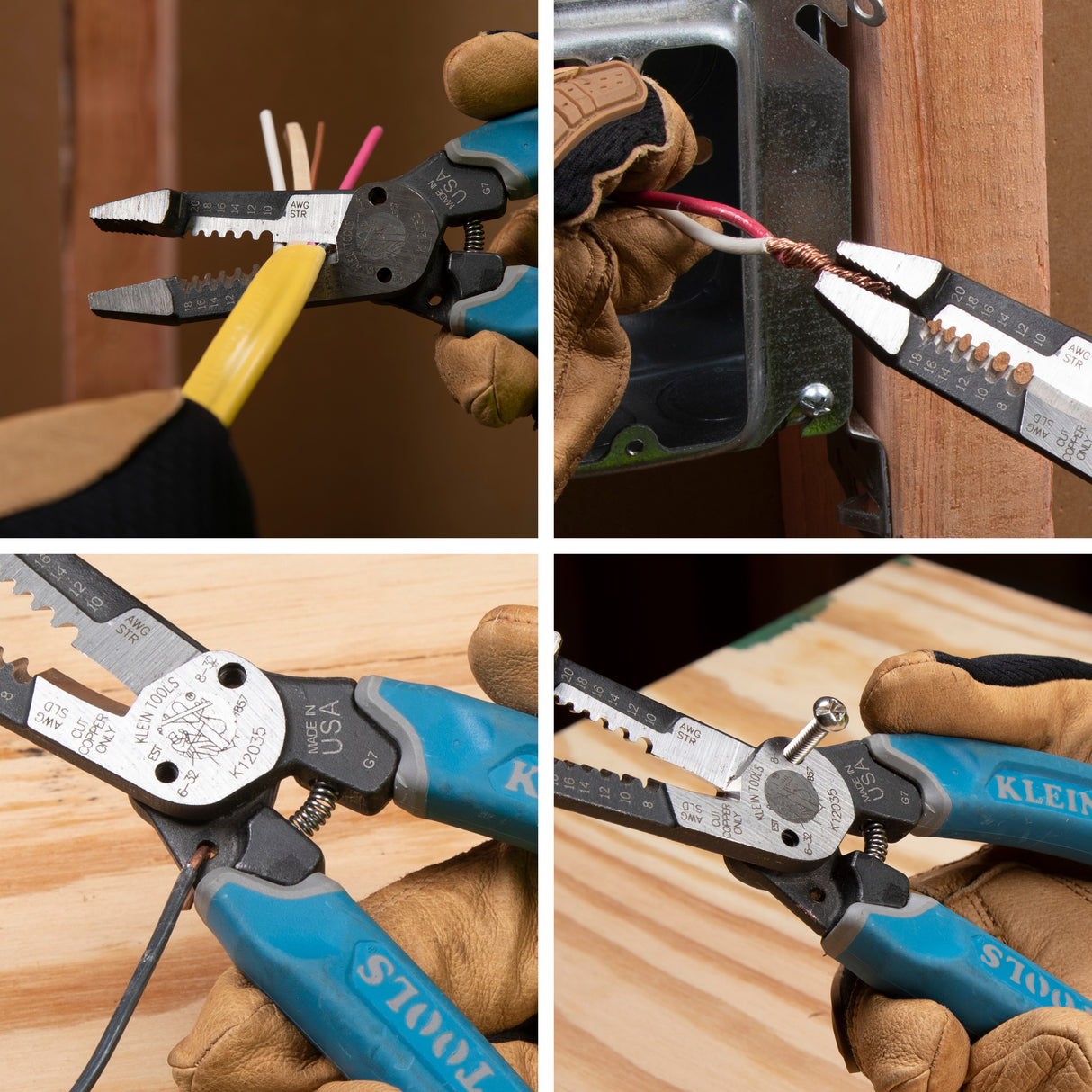 Klein-Kurve® Heavy-Duty Wire Stripper 8-20 AWG | K12035 - Cable Connection & Supply
