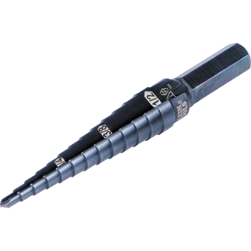 13-Step Drill Bit, 3/8-Inch Hex, Double Straight Flute, 1/8-Inch to 1/2-Inch | KTSB01 - Cable Connection & Supply