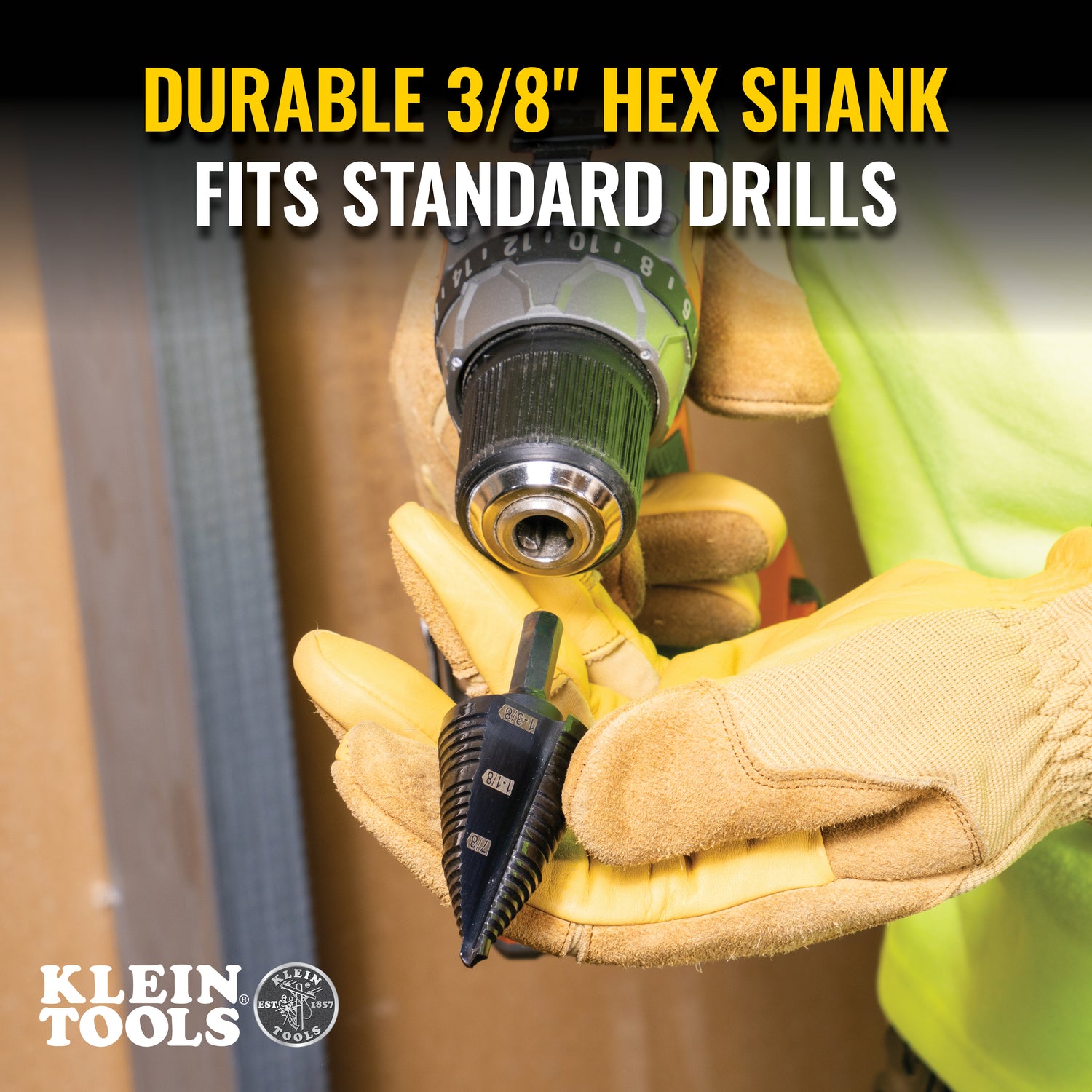 3-Step Drill Bit, 3/8-Inch Hex, Double Straight Flute, 7/8-Inch to 1-3/8-Inch | KTSB15 - Cable Connection & Supply