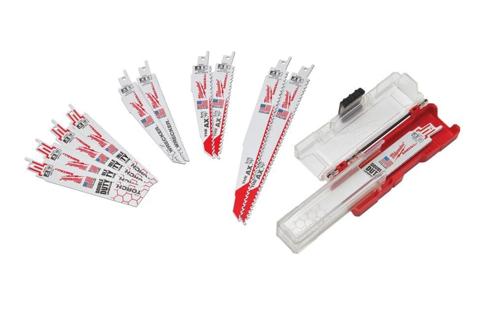 SAWZALL Demolition Wood and Metal Cutting Bi-Metal Reciprocating Blade Set (12-Piece) | 49-22-1129 - Cable Connection & Supply