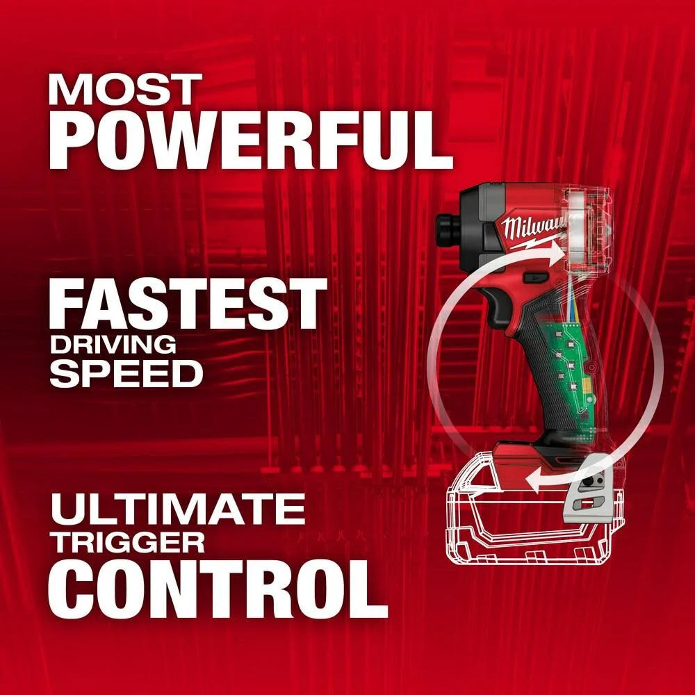 Milwaukee M18 FUEL 1/4inch Hex Impact Driver (Bare Tool) | 2953-20 - Cable Connection & Supply