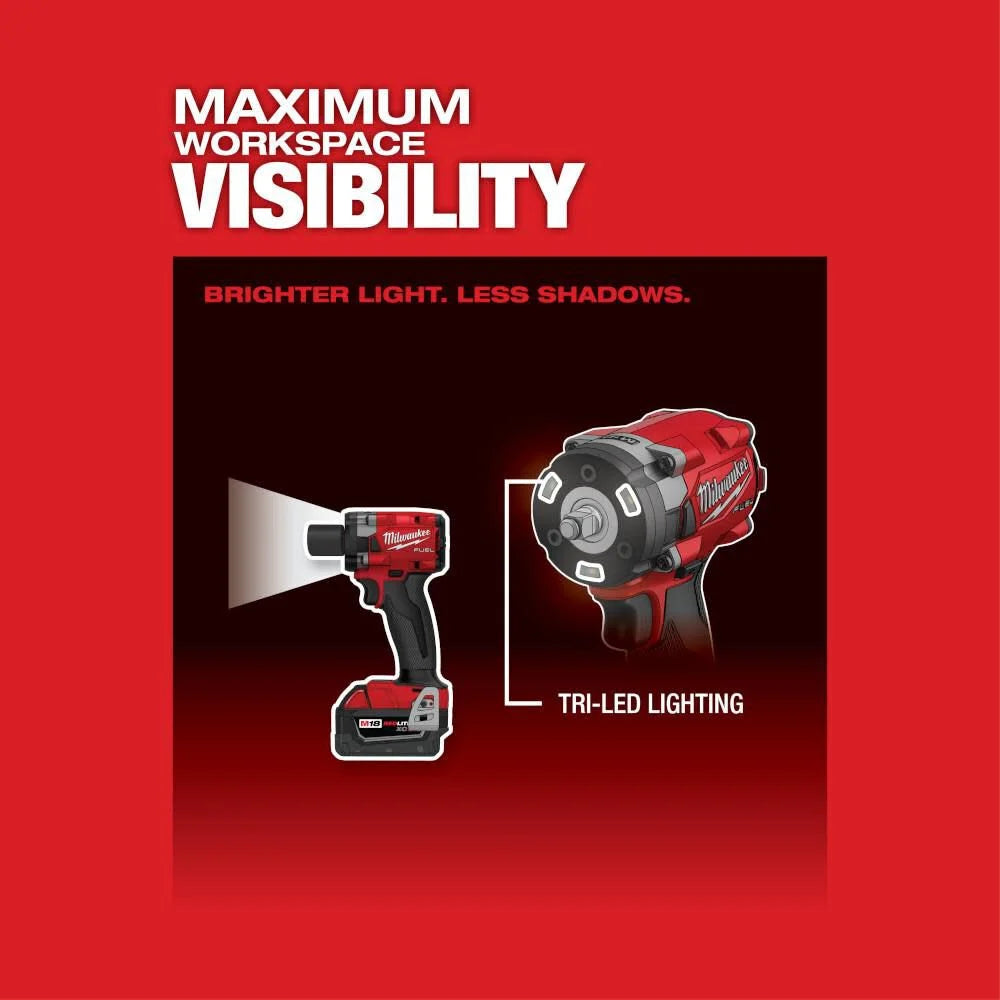 Milwaukee M18 FUEL 3/8 Compact Impact Wrench with Friction Ring (Tool Only) | 2854-20 - Cable Connection & Supply