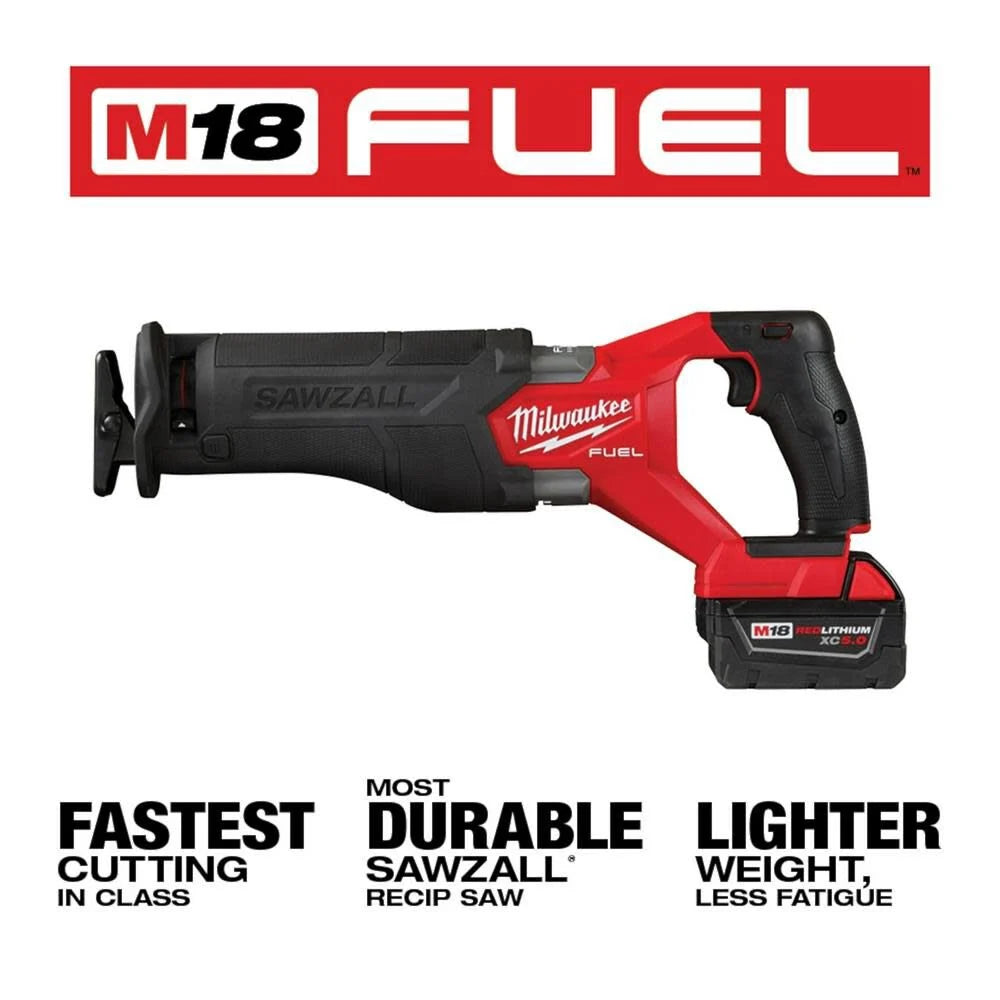 M18 FUEL 18V Lithium-Ion Brushless Cordless Combo Kit with Two 5.0 Ah Batteries, 1 Charger, 2 Tool Bags (7-Tool) | 3697-27 - Cable Connection & Supply