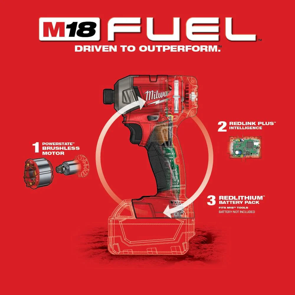 M18 FUEL SURGE 18V Lithium-Ion Brushless Cordless 1/4 in. Hex Impact Driver (Tool-Only) | 2760-20 - Cable Connection & Supply