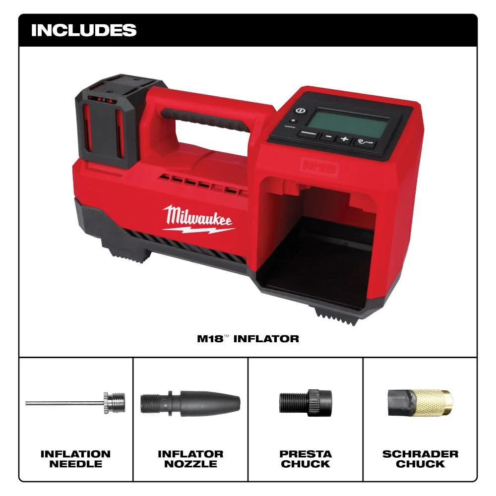 M18 18-Volt Lithium-Ion Cordless Electric Portable Inflator (Tool-Only) | 2848-20 - Cable Connection & Supply
