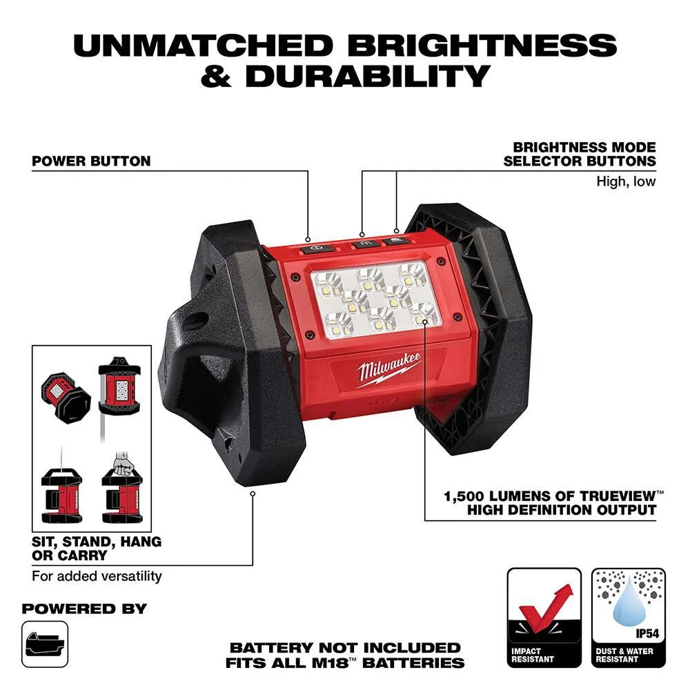 M18 ROVER 18-Volt Lithium-Ion Cordless 1500 Lumens LED Flood Light (Tool-Only) | 2361-20 - Cable Connection & Supply