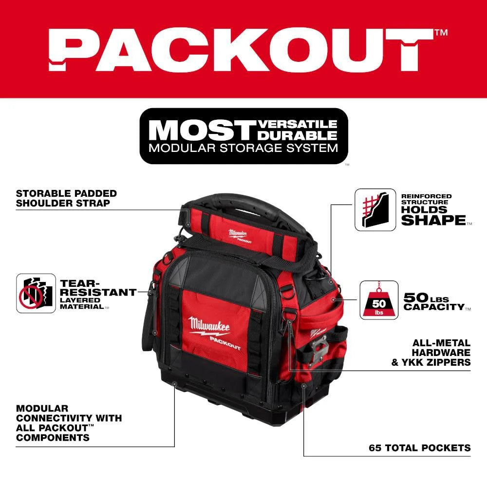 Milwaukee PACKOUT 15 in Structured Tool Bag | 48-22-8316 - Cable Connection & Supply