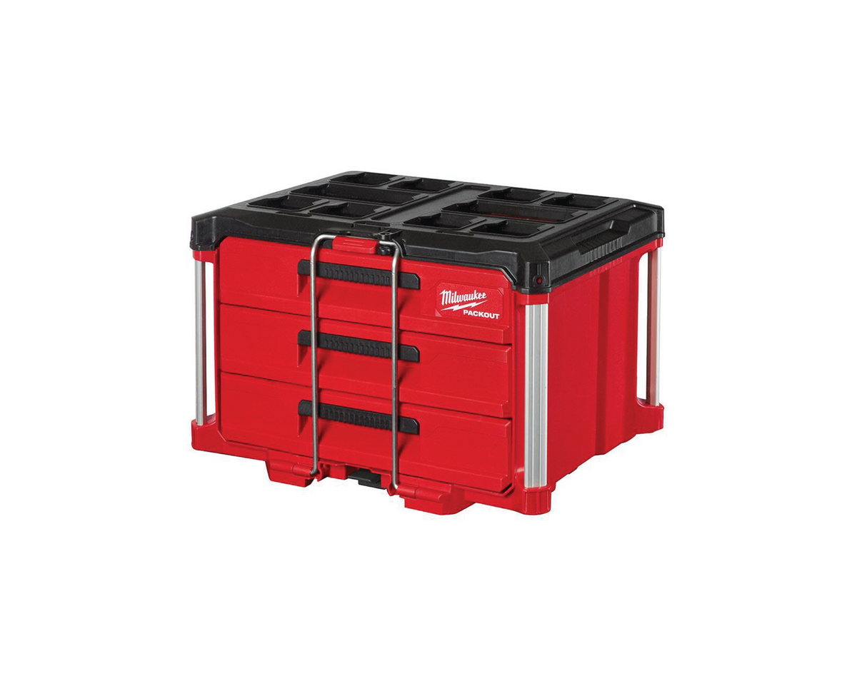 PACKOUT 22 in. Modular 3-Drawer Tool Box with Metal Reinforced Corners | 48-22-8443 - Cable Connection & Supply