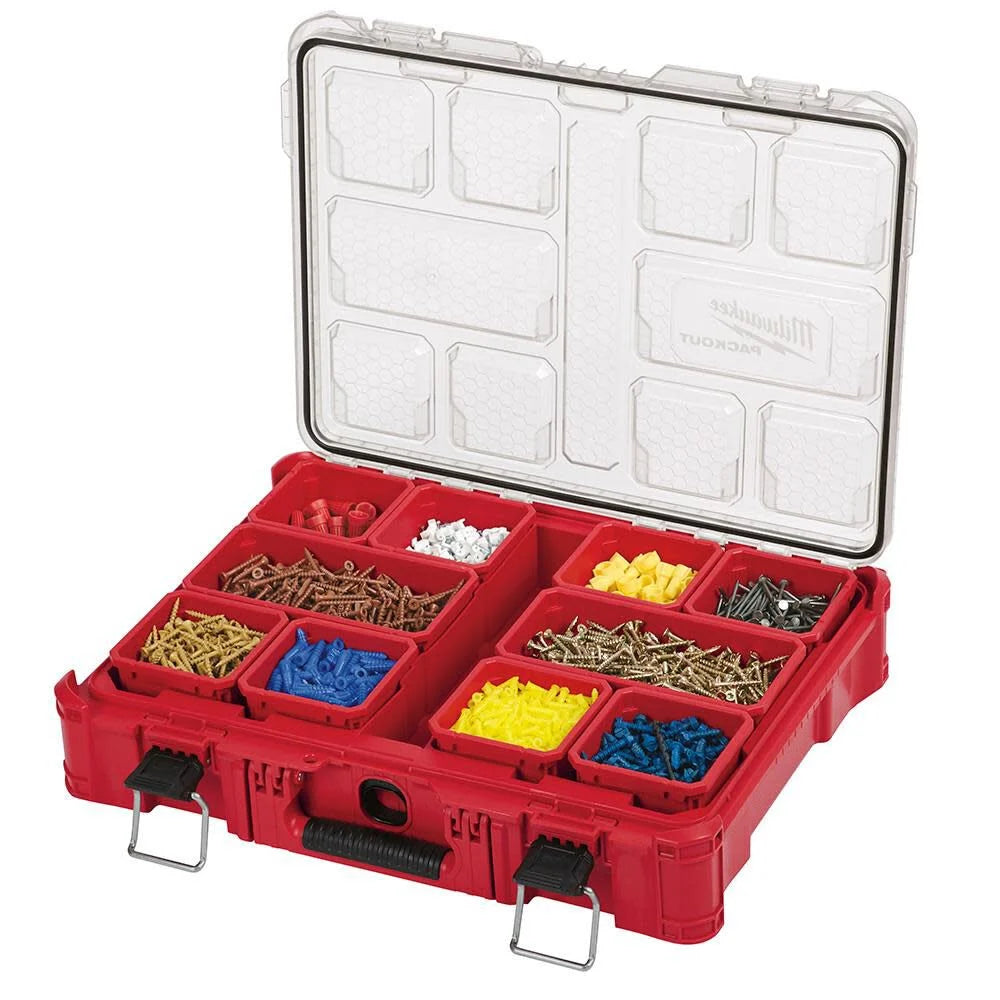 PACKOUT 11-Compartment Impact Resistant Portable Small Parts Organizer | 48-22-8430 - Cable Connection & Supply